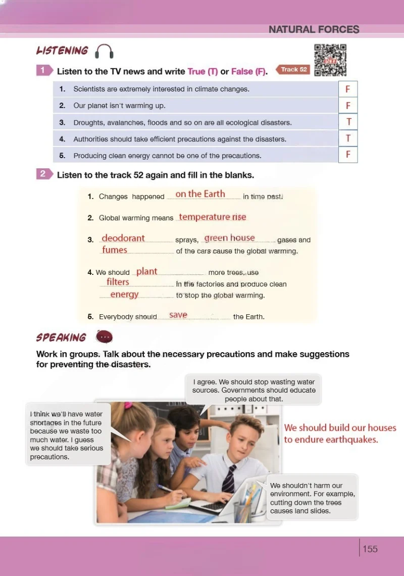 8. Sınıf İngilizce Ders Kitabı Cevapları Bilim ve Kültür Yayınları Sayfa 155 Çözüm Görseli
