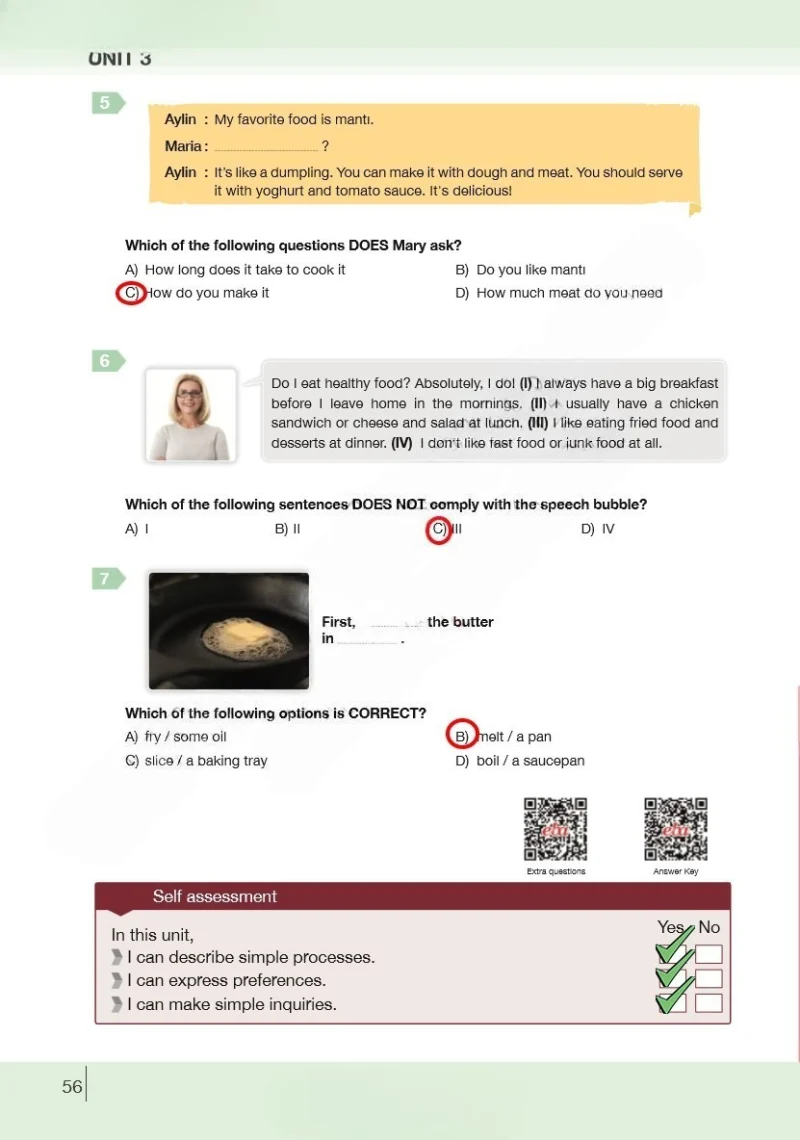 8. Sınıf İngilizce Ders Kitabı Cevapları Bilim ve Kültür Yayınları Sayfa 56 Çözüm Görseli
