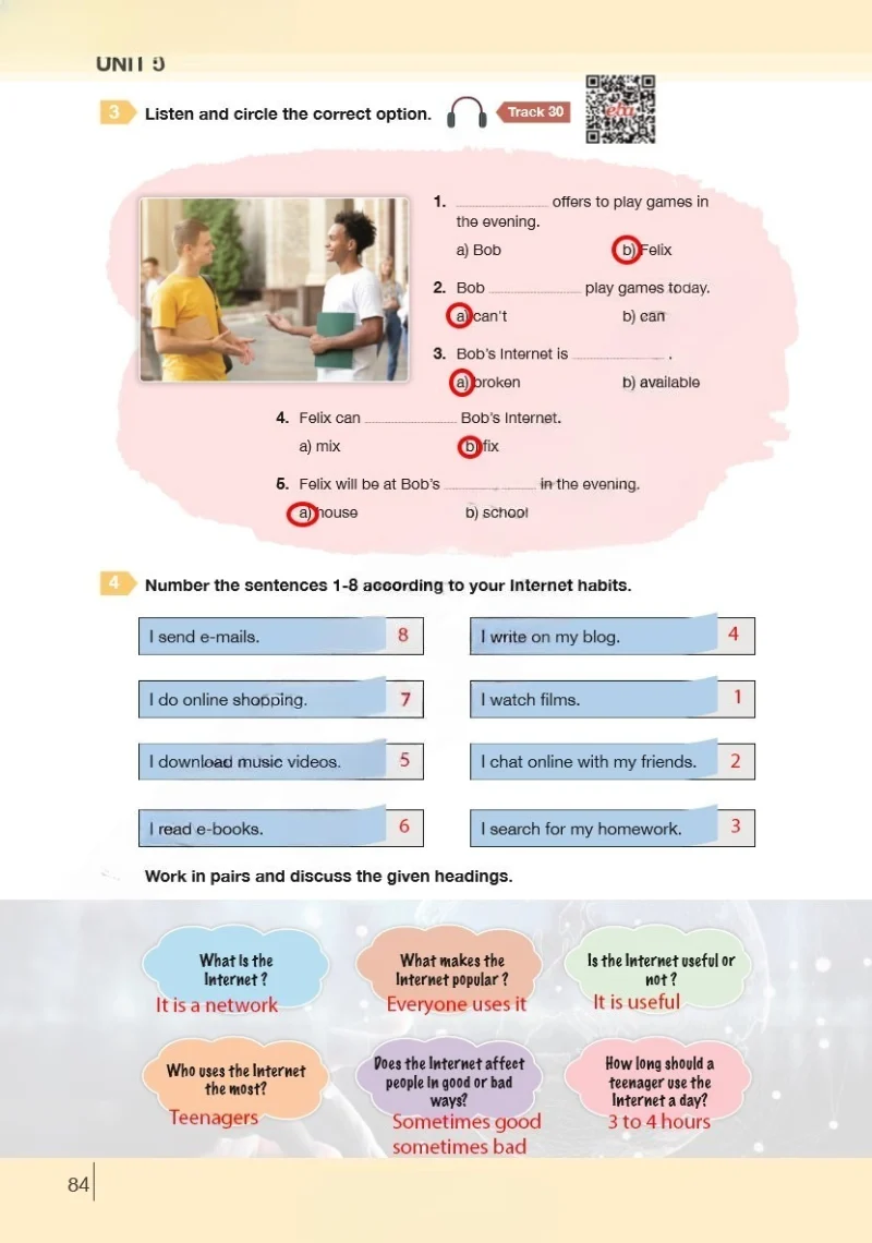 8. Sınıf İngilizce Ders Kitabı Cevapları Bilim ve Kültür Yayınları Sayfa 84 Çözüm Görseli