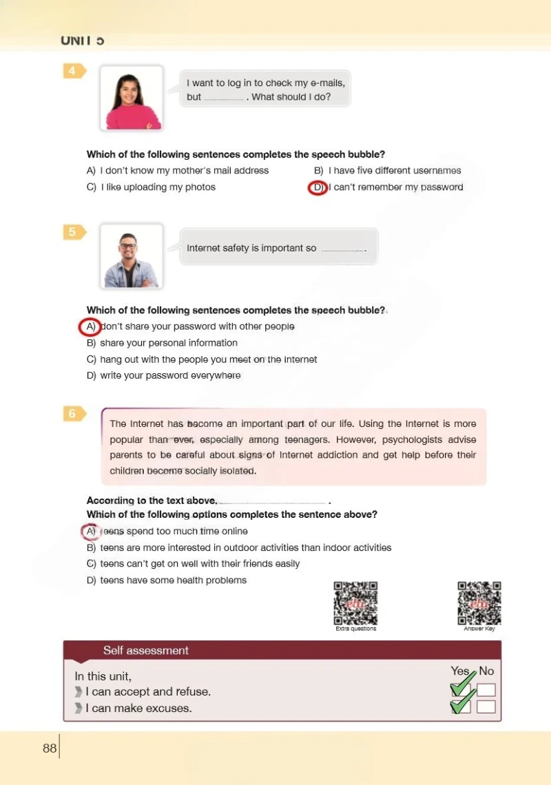8. Sınıf İngilizce Ders Kitabı Cevapları Bilim ve Kültür Yayınları Sayfa 88 Çözüm Görseli