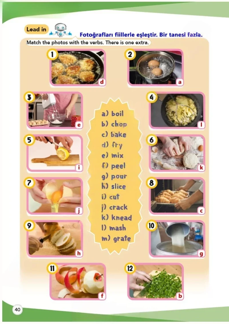 8. Sınıf İngilizce Ders Kitabı Cevapları Meb Yayınları 1 Sayfa 40 Çözüm Görseli