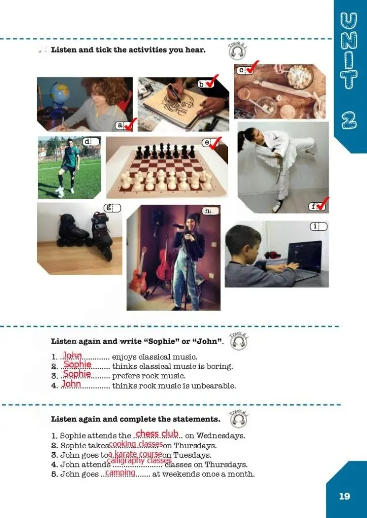 8. Sınıf İngilizce Ders Kitabı Cevapları Meb Yayınları Çalışma Kitabı Sayfa 19 Çözüm Görseli