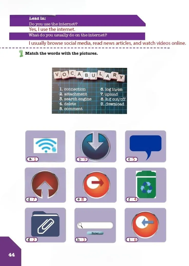 8. Sınıf İngilizce Ders Kitabı Cevapları Meb Yayınları Çalışma Kitabı Sayfa 44 Çözüm Görseli