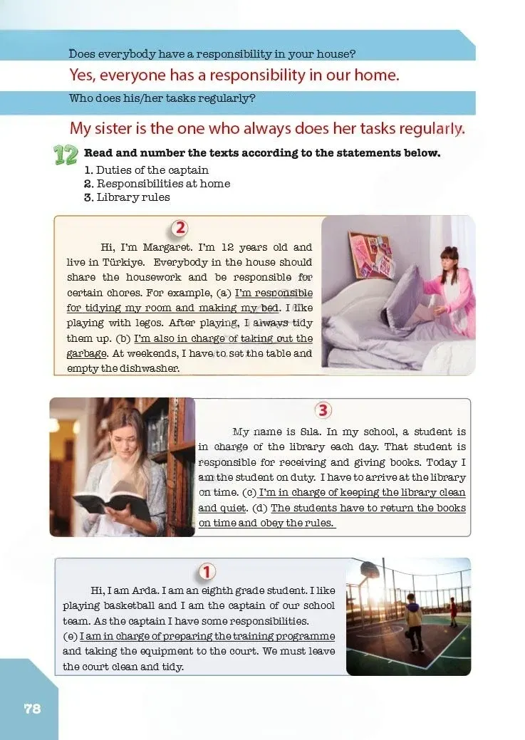 8. Sınıf İngilizce Ders Kitabı Cevapları Meb Yayınları Çalışma Kitabı Sayfa 78 Çözüm Görseli