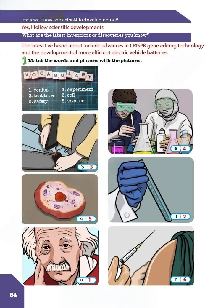 8. Sınıf İngilizce Ders Kitabı Cevapları Meb Yayınları Çalışma Kitabı Sayfa 84 Çözüm Görseli