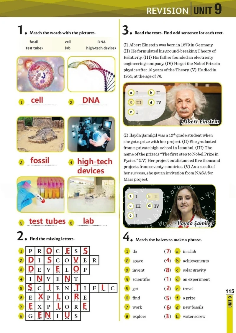 8. Sınıf İngilizce Ders Kitabı Cevapları Meb Yayınları Sayfa 115 Çözüm Görseli