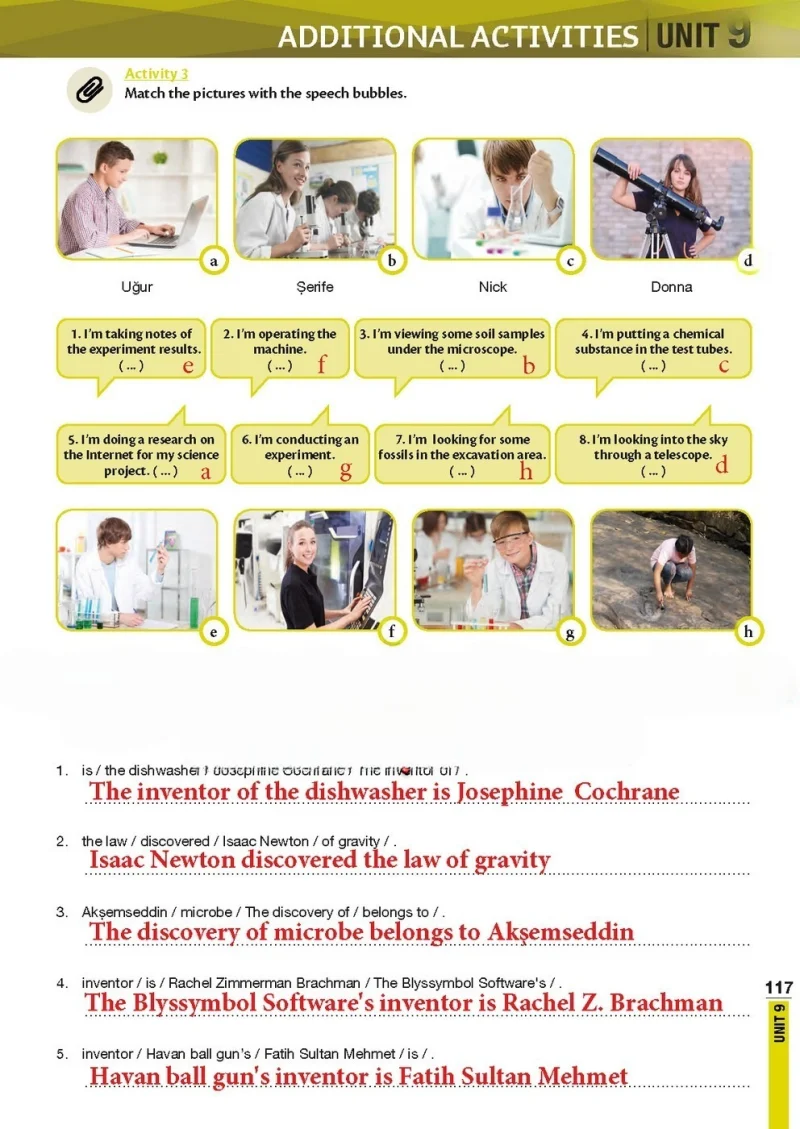 8. Sınıf İngilizce Ders Kitabı Cevapları Meb Yayınları Sayfa 117 Çözüm Görseli
