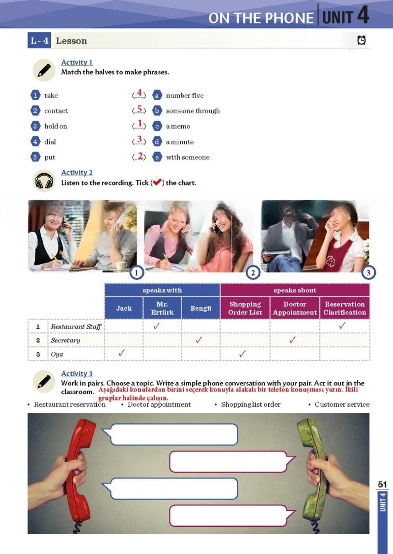 8. Sınıf İngilizce Ders Kitabı Cevapları Meb Yayınları Sayfa 51 Çözüm Görseli