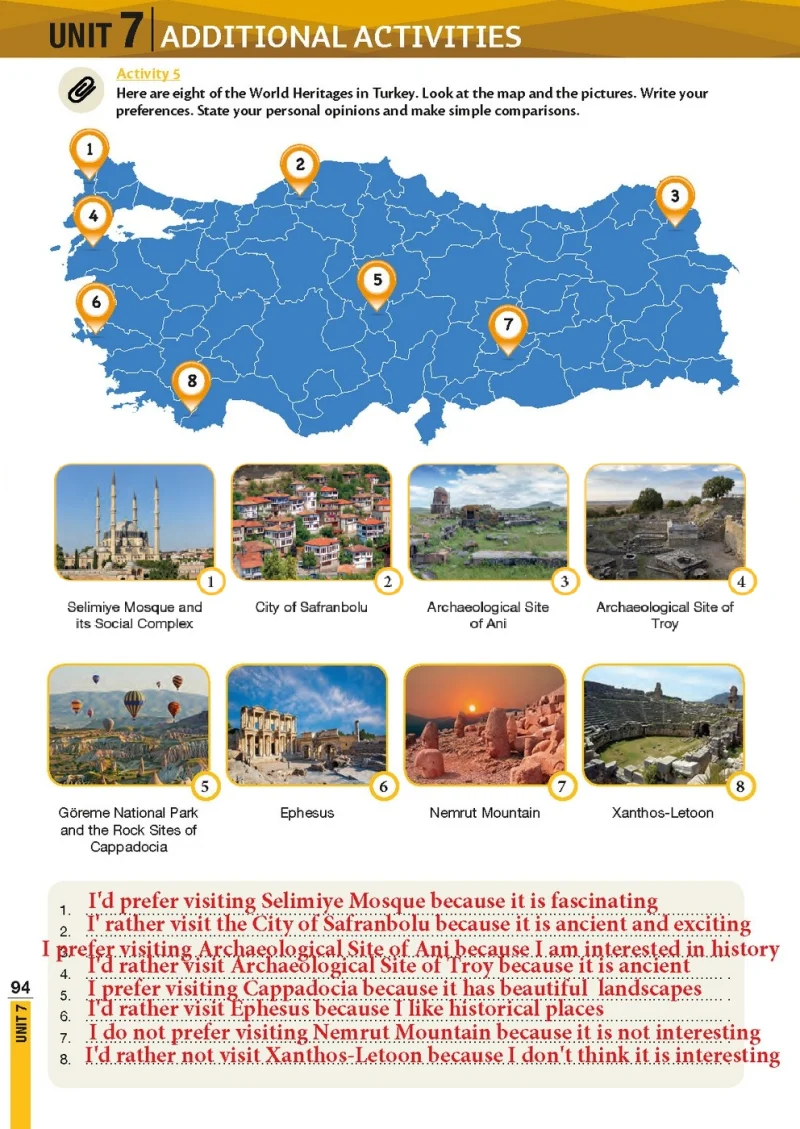 8. Sınıf İngilizce Ders Kitabı Cevapları Meb Yayınları Sayfa 94 Çözüm Görseli