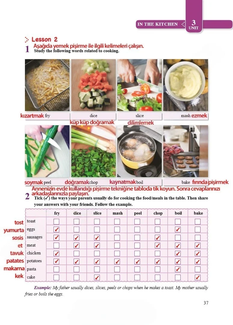 8. Sınıf İngilizce Ders Kitabı Cevapları Tutku Yayınları Sayfa 37 Çözüm Görseli