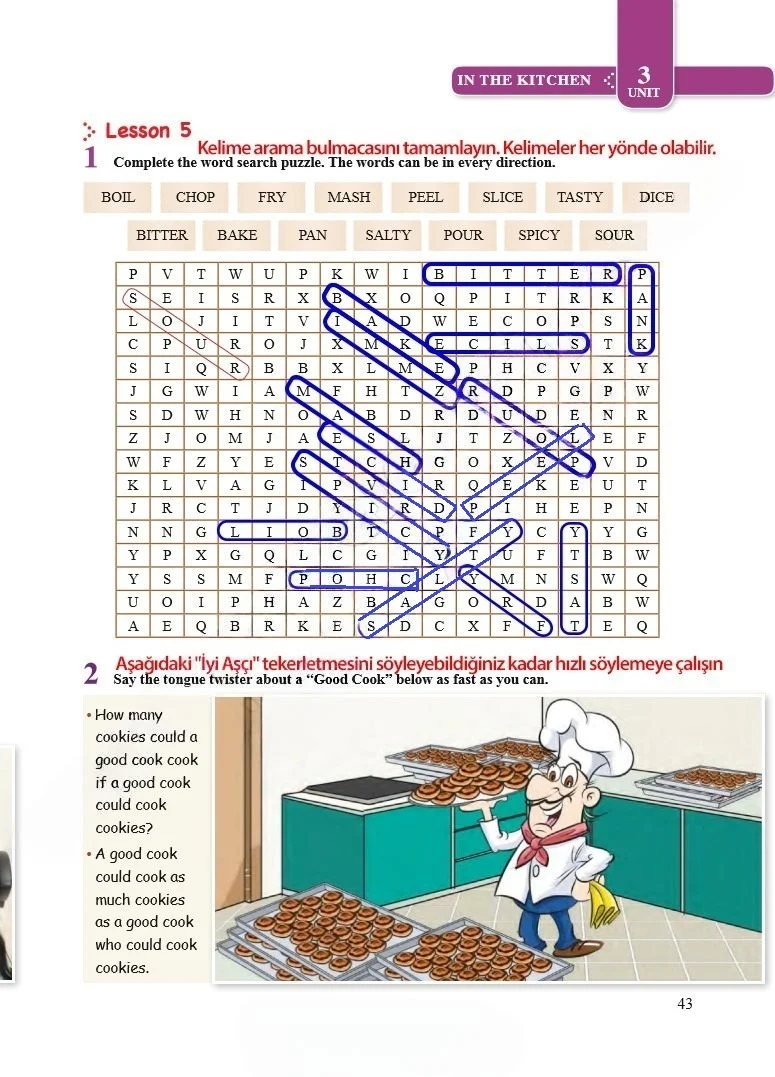 8. Sınıf İngilizce Ders Kitabı Cevapları Tutku Yayınları Sayfa 43 Çözüm Görseli