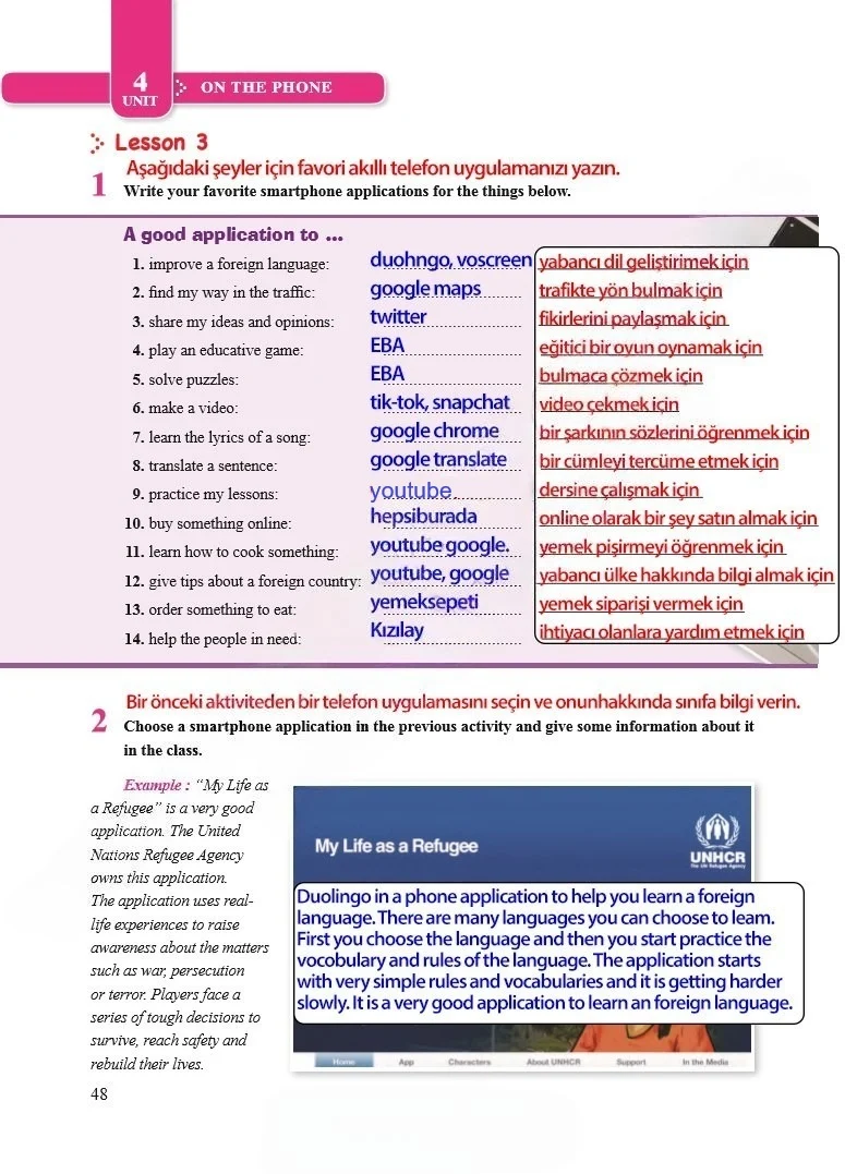 8. Sınıf İngilizce Ders Kitabı Cevapları Tutku Yayınları Sayfa 48 Çözüm Görseli