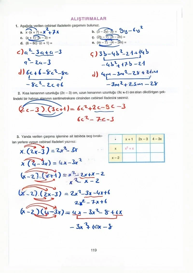 8. Sınıf Matematik Ders Kitabı Cevapları Ada Yayınları Sayfa 119 Çözüm Görseli