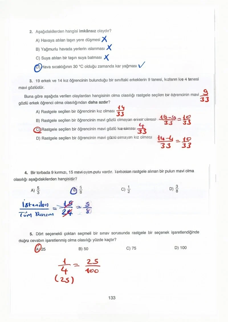 8. Sınıf Matematik Ders Kitabı Cevapları Ada Yayınları Sayfa 133 Çözüm Görseli