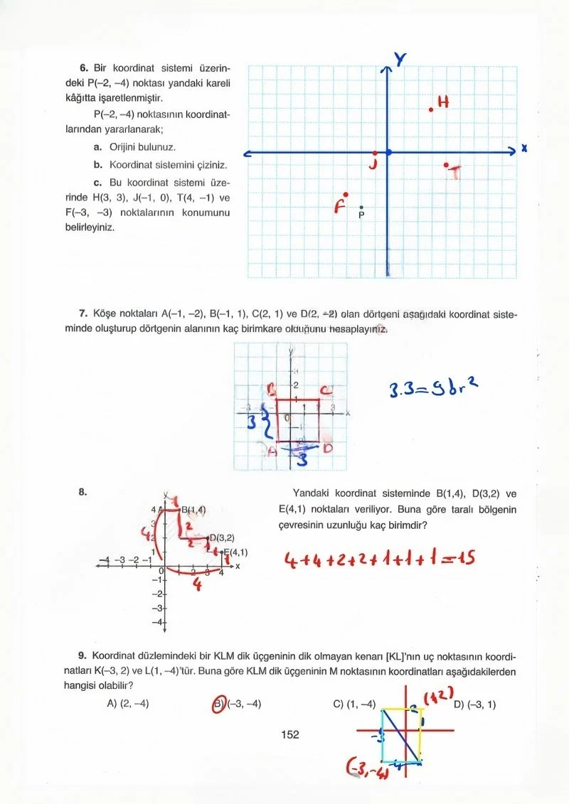 8. Sınıf Matematik Ders Kitabı Cevapları Ada Yayınları Sayfa 152 Çözüm Görseli