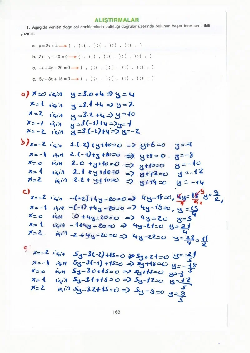 8. Sınıf Matematik Ders Kitabı Cevapları Ada Yayınları Sayfa 163 Çözüm Görseli