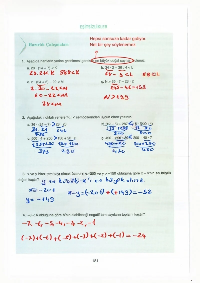 8. Sınıf Matematik Ders Kitabı Cevapları Ada Yayınları Sayfa 181 Çözüm Görseli