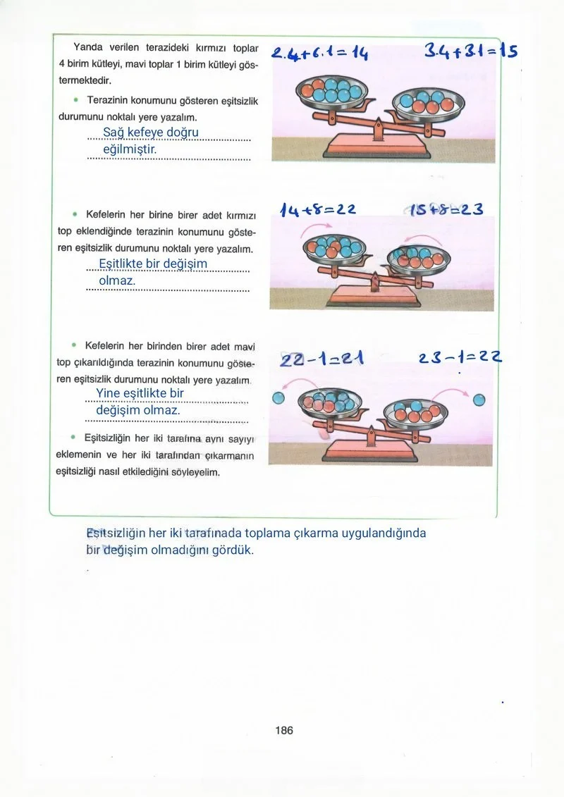 8. Sınıf Matematik Ders Kitabı Cevapları Ada Yayınları Sayfa 186 Çözüm Görseli