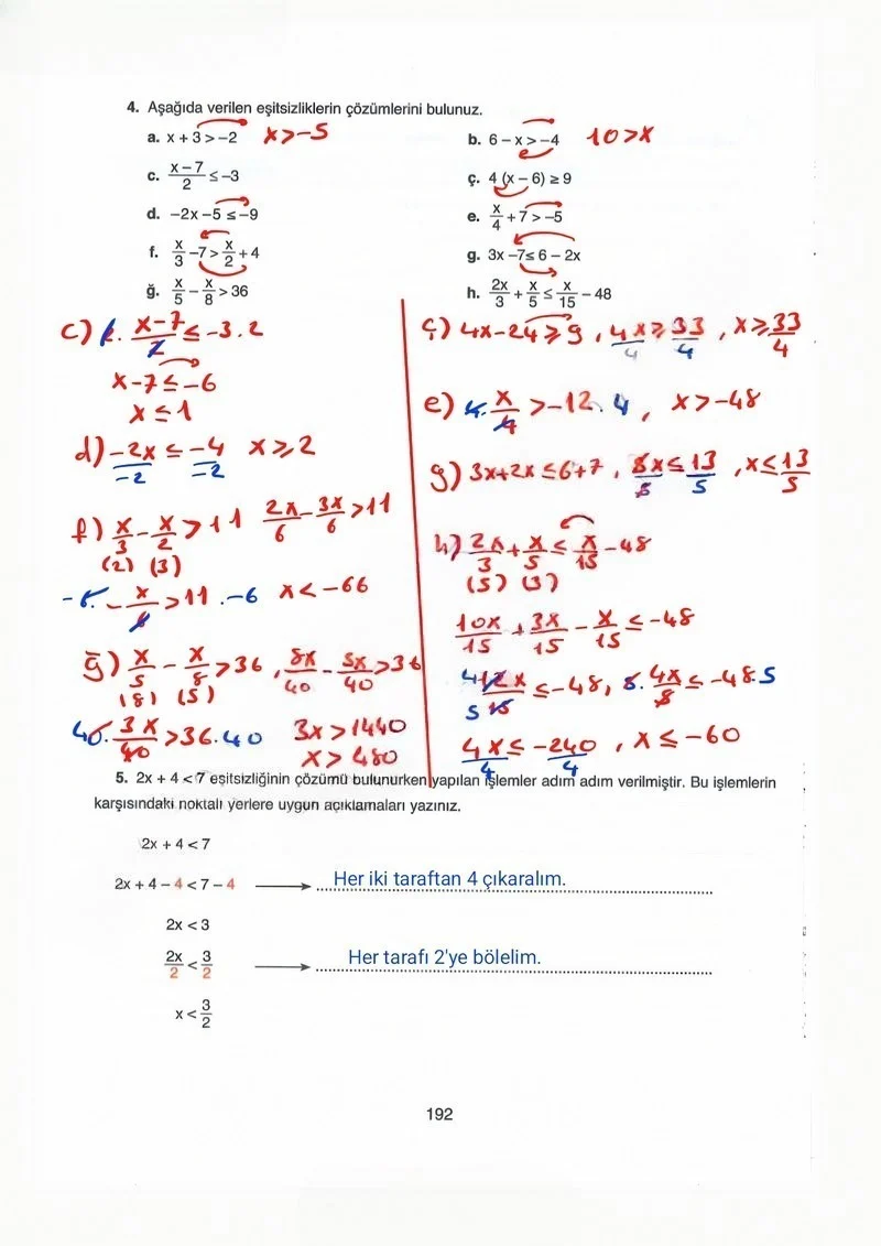 8. Sınıf Matematik Ders Kitabı Cevapları Ada Yayınları Sayfa 192 Çözüm Görseli