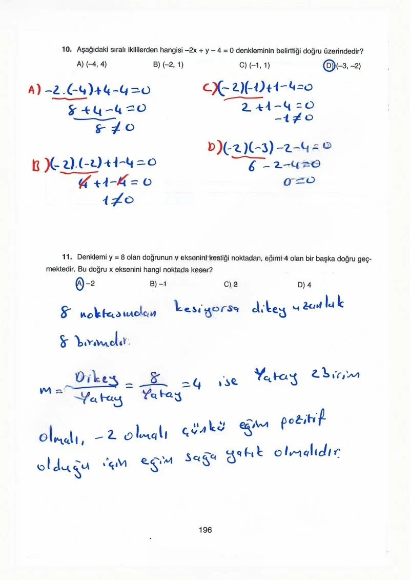 8. Sınıf Matematik Ders Kitabı Cevapları Ada Yayınları Sayfa 196 Çözüm Görseli