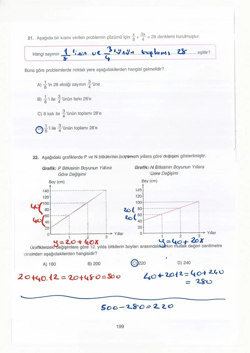 8. Sınıf Matematik Ders Kitabı Cevapları Ada Yayınları Sayfa 199 Çözüm Görseli