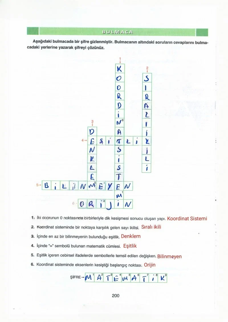 8. Sınıf Matematik Ders Kitabı Cevapları Ada Yayınları Sayfa 200 Çözüm Görseli