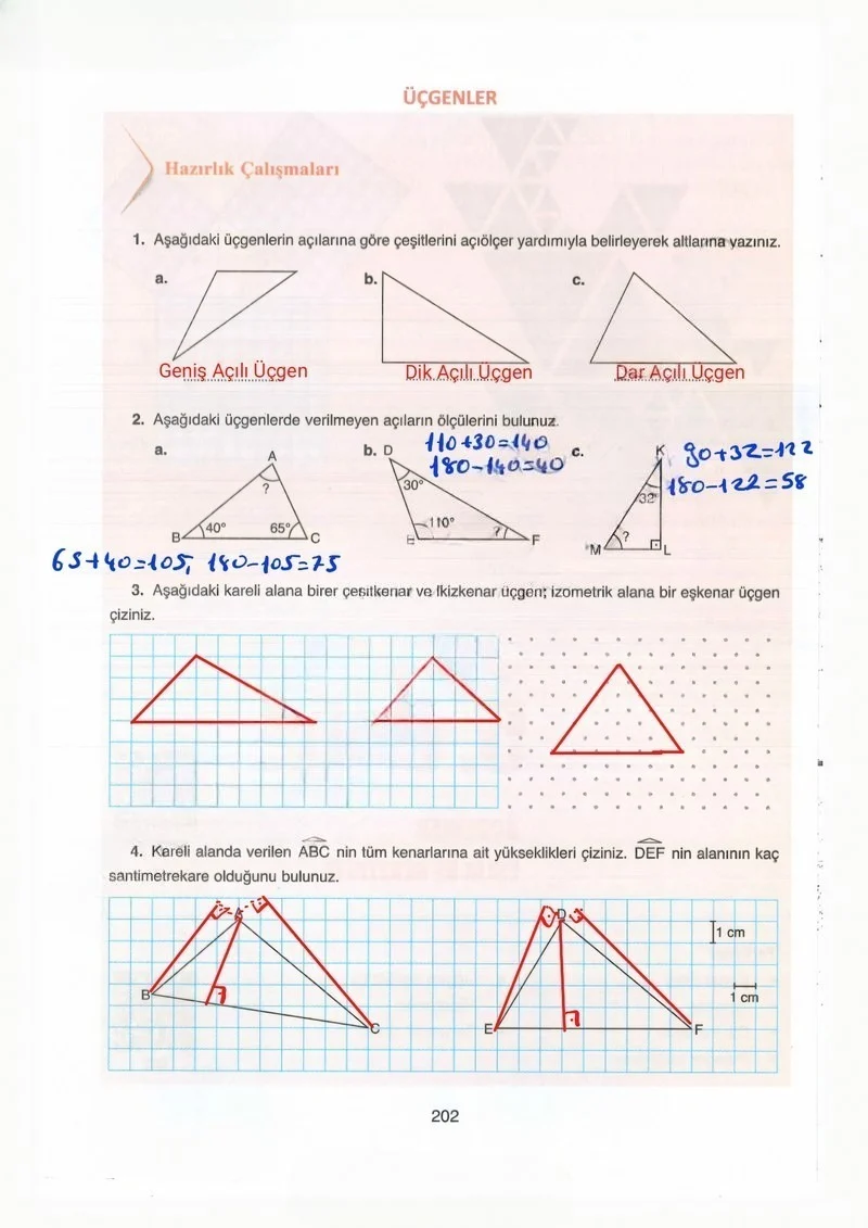 8. Sınıf Matematik Ders Kitabı Cevapları Ada Yayınları Sayfa 202 Çözüm Görseli