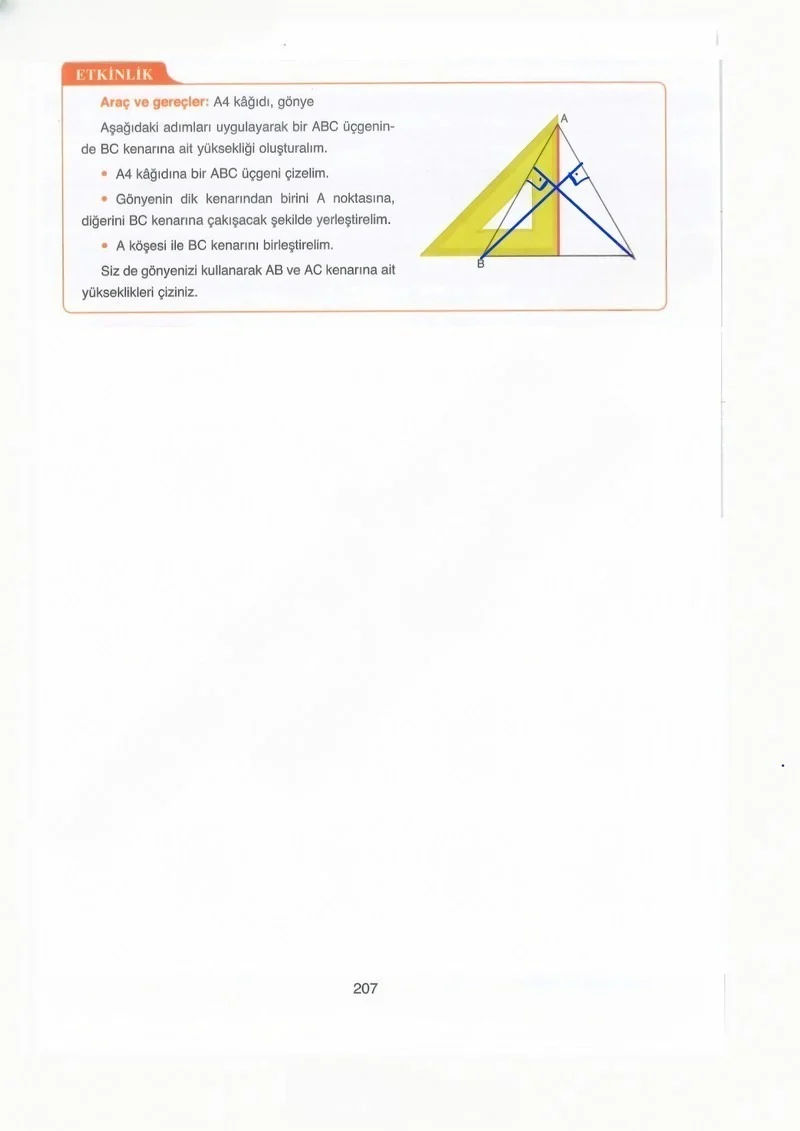 8. Sınıf Matematik Ders Kitabı Cevapları Ada Yayınları Sayfa 207 Çözüm Görseli