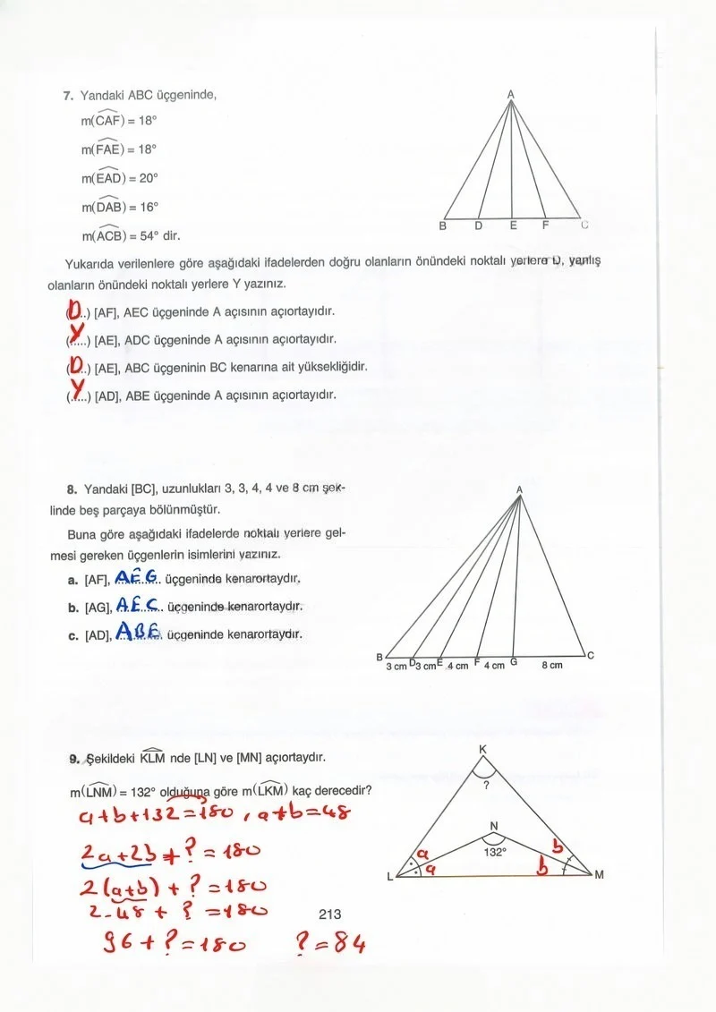 8. Sınıf Matematik Ders Kitabı Cevapları Ada Yayınları Sayfa 213 Çözüm Görseli