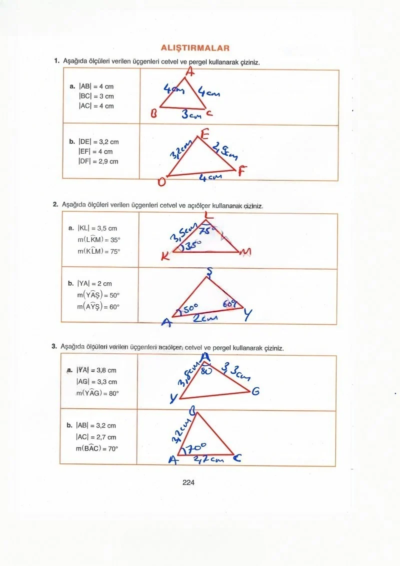 8. Sınıf Matematik Ders Kitabı Cevapları Ada Yayınları Sayfa 224 Çözüm Görseli