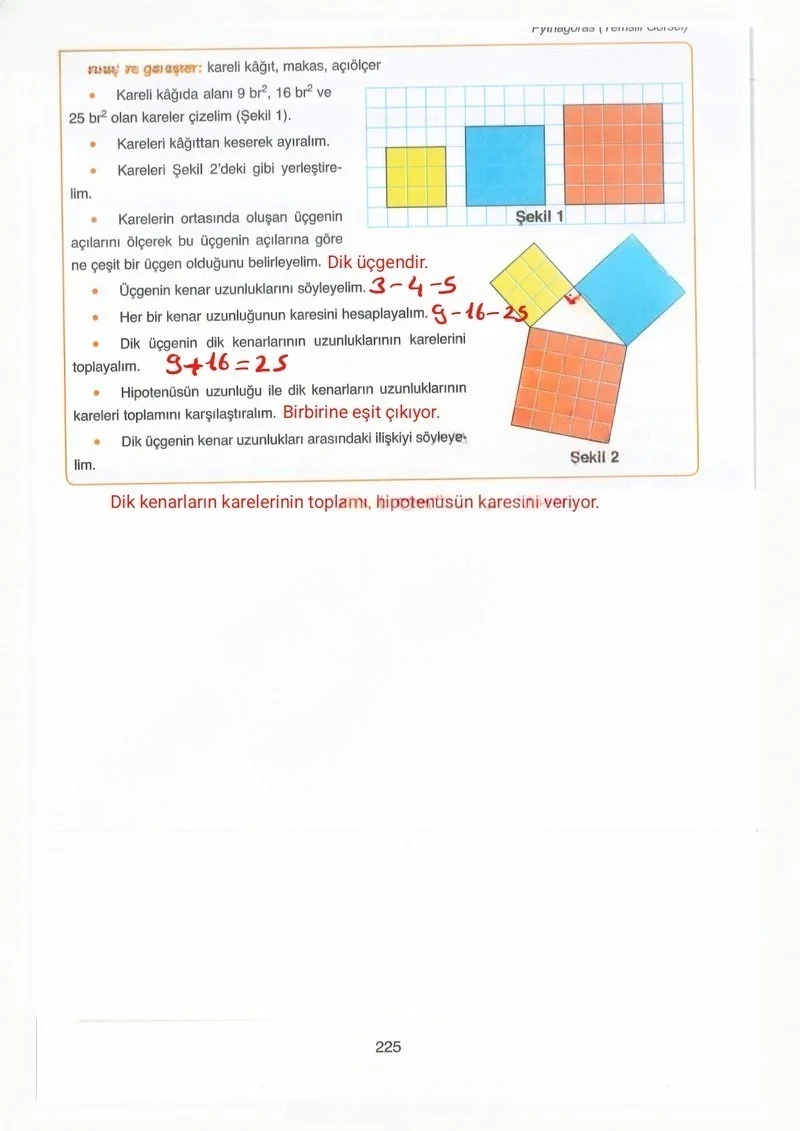8. Sınıf Matematik Ders Kitabı Cevapları Ada Yayınları Sayfa 225 Çözüm Görseli