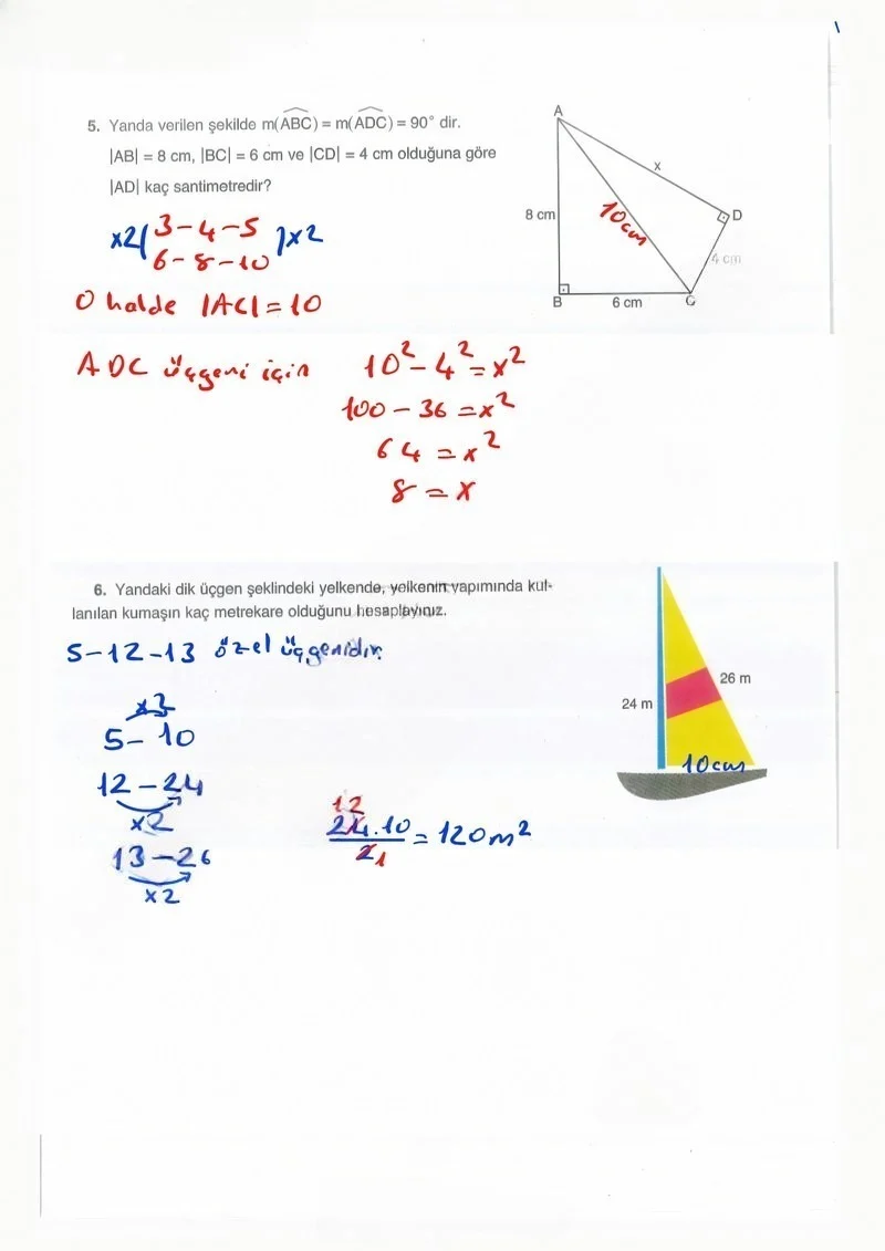 8. Sınıf Matematik Ders Kitabı Cevapları Ada Yayınları Sayfa 233 Çözüm Görseli