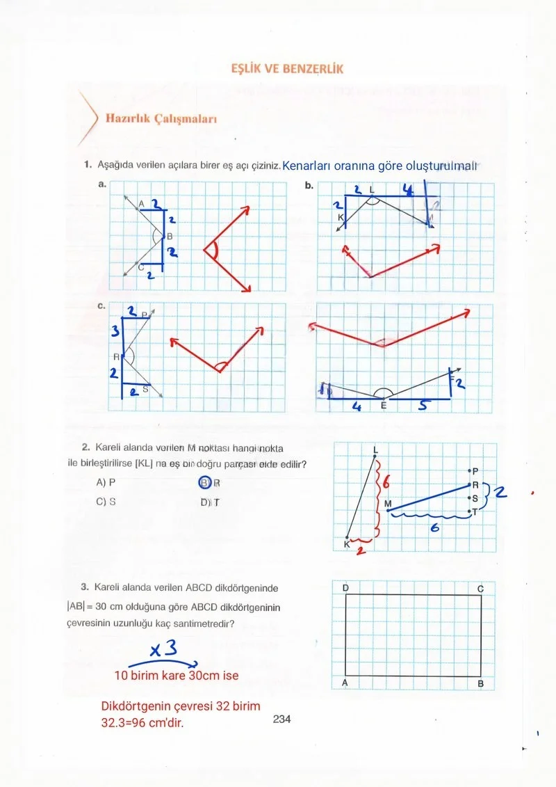 8. Sınıf Matematik Ders Kitabı Cevapları Ada Yayınları Sayfa 234 Çözüm Görseli