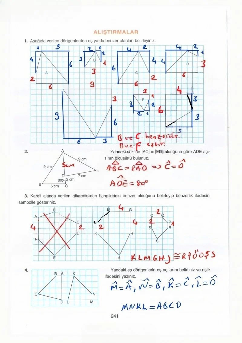 8. Sınıf Matematik Ders Kitabı Cevapları Ada Yayınları Sayfa 241 Çözüm Görseli