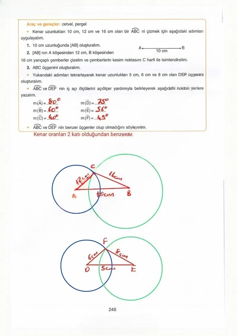 8. Sınıf Matematik Ders Kitabı Cevapları Ada Yayınları Sayfa 245 Çözüm Görseli