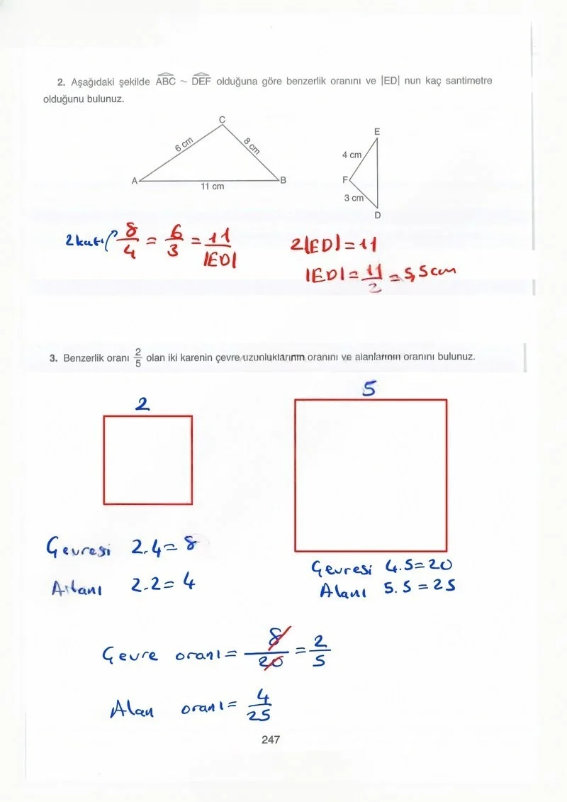 8. Sınıf Matematik Ders Kitabı Cevapları Ada Yayınları Sayfa 247 Çözüm Görseli
