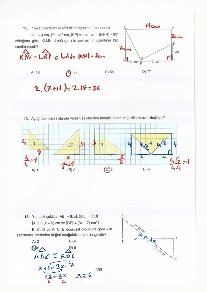 8. Sınıf Matematik Ders Kitabı Cevapları Ada Yayınları Sayfa 253 Çözüm Görseli