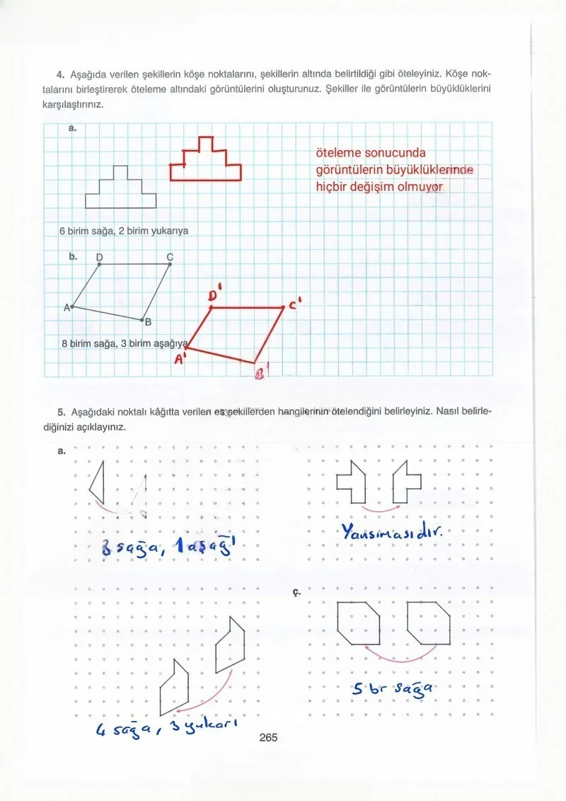 8. Sınıf Matematik Ders Kitabı Cevapları Ada Yayınları Sayfa 265 Çözüm Görseli