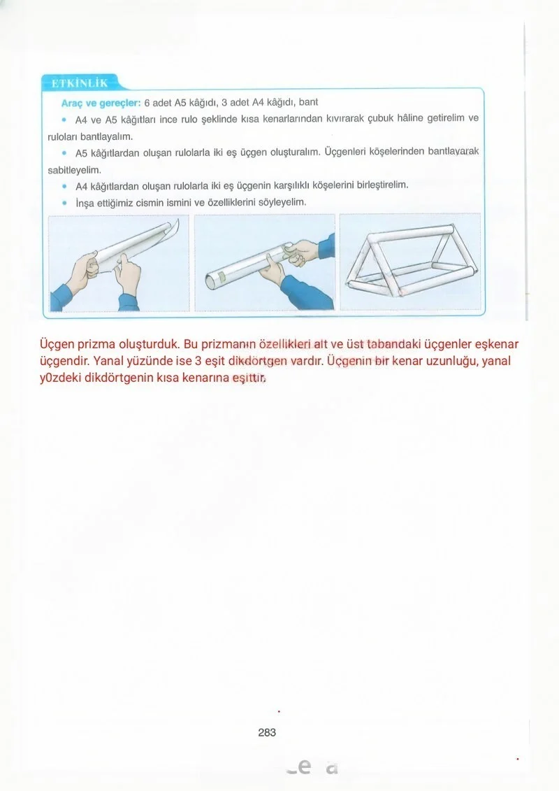 8. Sınıf Matematik Ders Kitabı Cevapları Ada Yayınları Sayfa 283 Çözüm Görseli