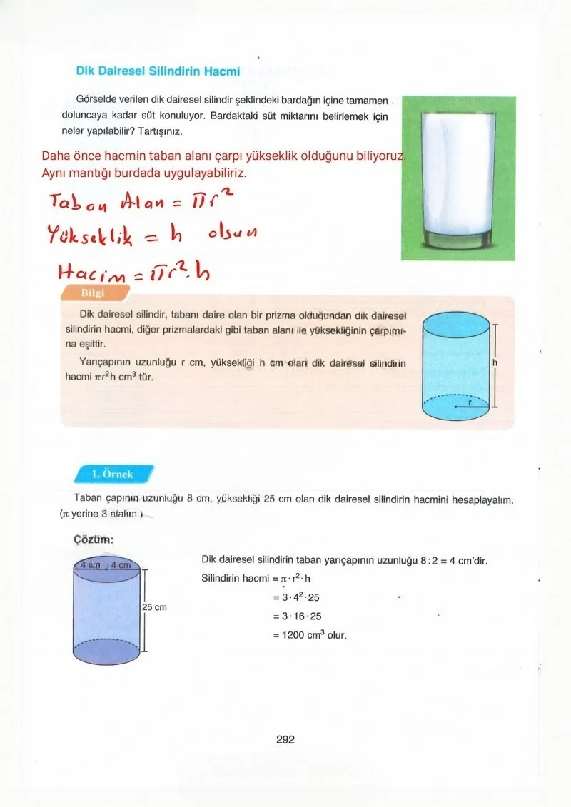 8. Sınıf Matematik Ders Kitabı Cevapları Ada Yayınları Sayfa 292 Çözüm Görseli