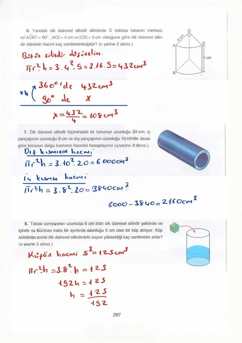 8. Sınıf Matematik Ders Kitabı Cevapları Ada Yayınları Sayfa 297 Çözüm Görseli