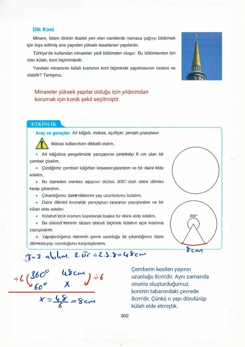 8. Sınıf Matematik Ders Kitabı Cevapları Ada Yayınları Sayfa 302 Çözüm Görseli