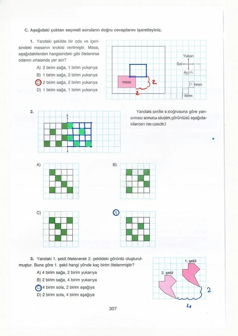 8. Sınıf Matematik Ders Kitabı Cevapları Ada Yayınları Sayfa 307 Çözüm Görseli