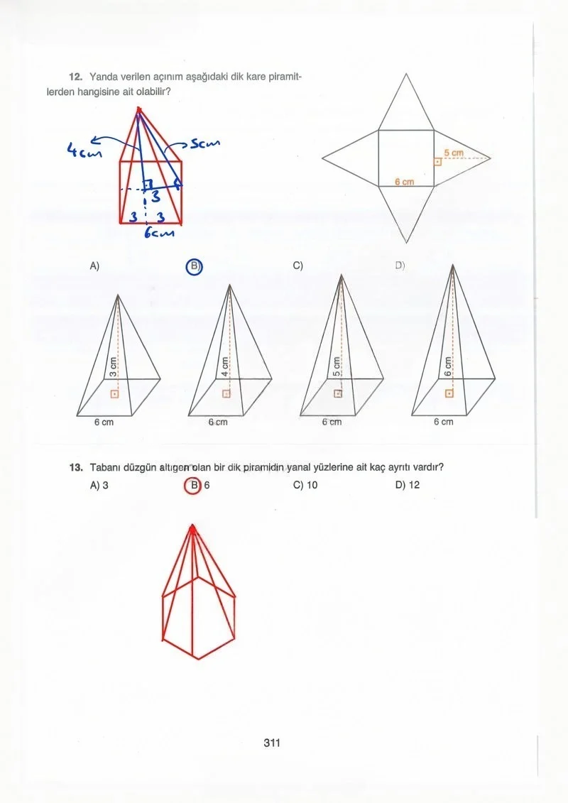 8. Sınıf Matematik Ders Kitabı Cevapları Ada Yayınları Sayfa 311 Çözüm Görseli