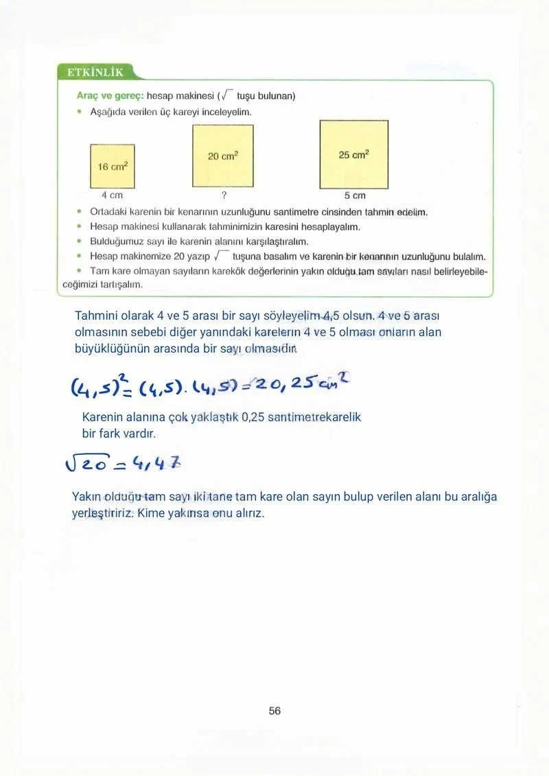 8. Sınıf Matematik Ders Kitabı Cevapları Ada Yayınları Sayfa 56 Çözüm Görseli