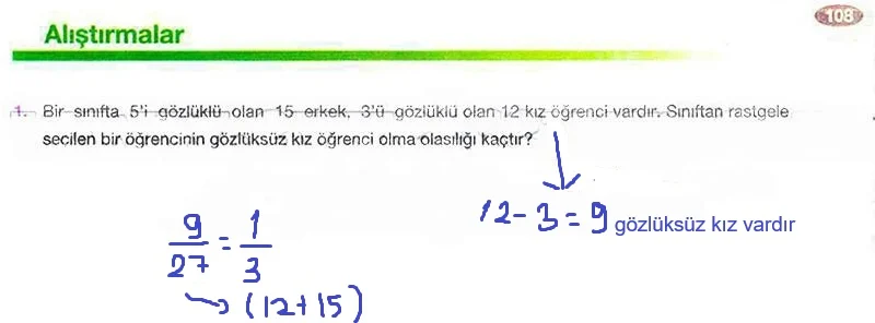 8. Sınıf Matematik Ders Kitabı Cevapları Berkay Yayınları Sayfa 108 Çözüm Görseli