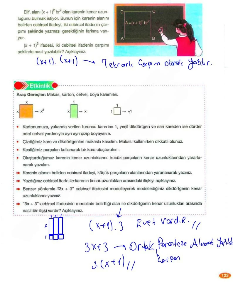 8. Sınıf Matematik Ders Kitabı Cevapları Berkay Yayınları Sayfa 123 Çözüm Görseli