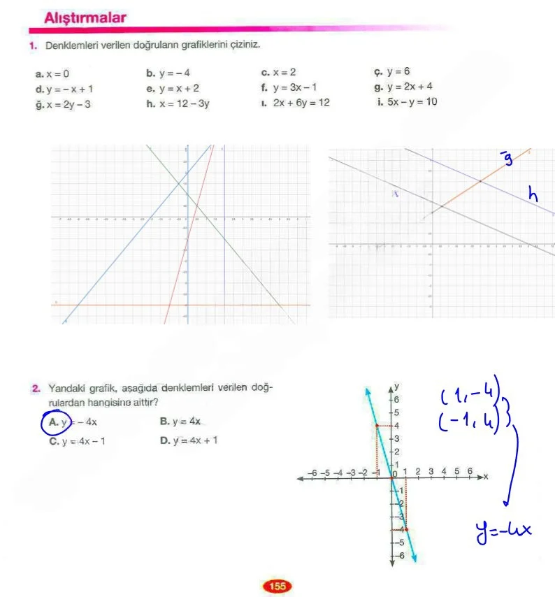 8. Sınıf Matematik Ders Kitabı Cevapları Berkay Yayınları Sayfa 155 Çözüm Görseli