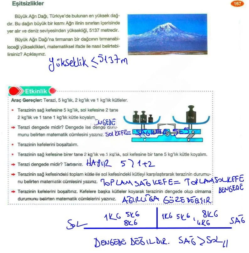 8. Sınıf Matematik Ders Kitabı Cevapları Berkay Yayınları Sayfa 167 Çözüm Görseli
