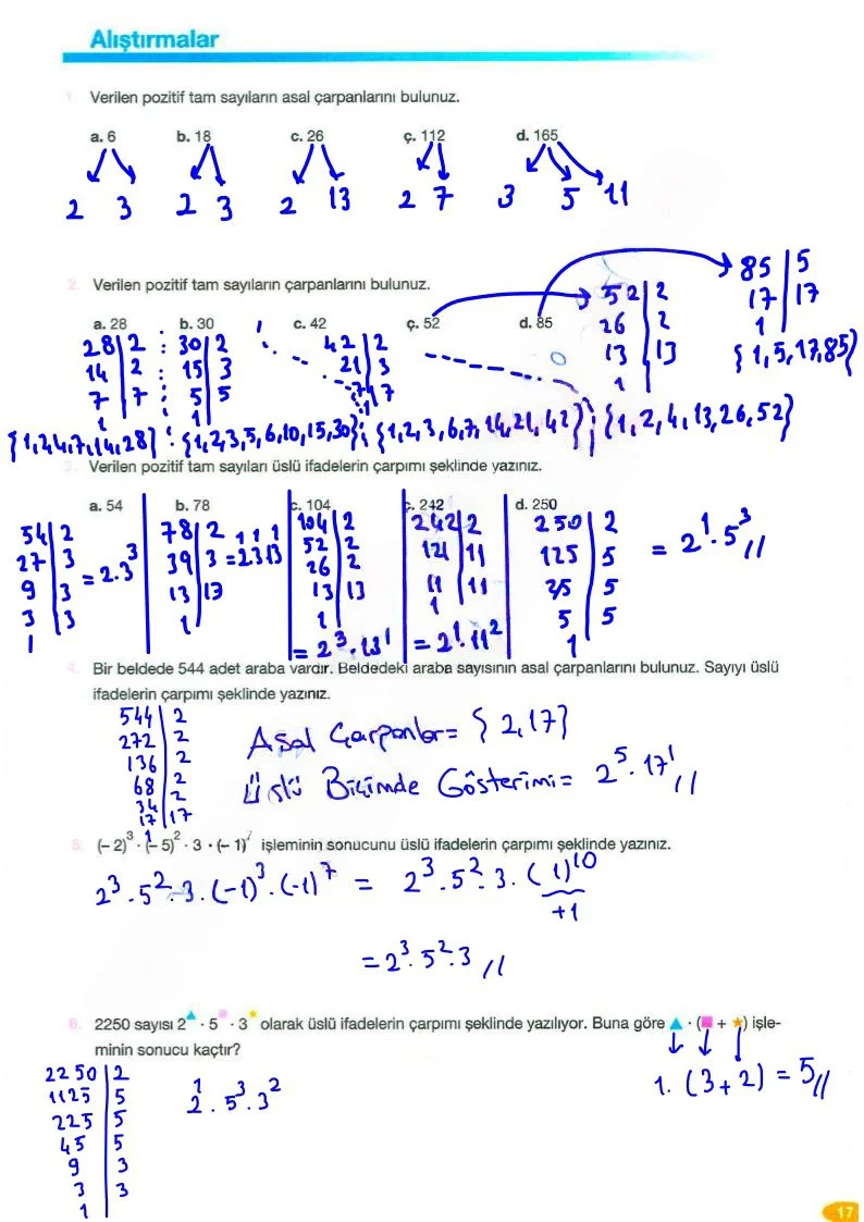 8. Sınıf Matematik Ders Kitabı Cevapları Berkay Yayınları Sayfa 17 Çözüm Görseli